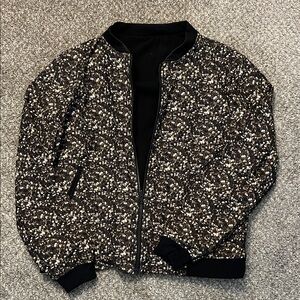 lululemon athletica Black and White Bomber Jacket